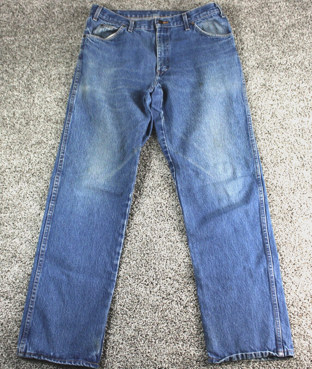 Dickies Mens Straight Leg Workwear Denim Jeans Blue Size 36x36